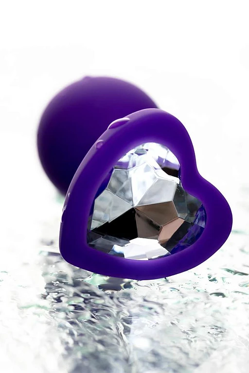 Korek analny Diamond Heart – kryształowe serce, 7 cm — zdjęcie 7