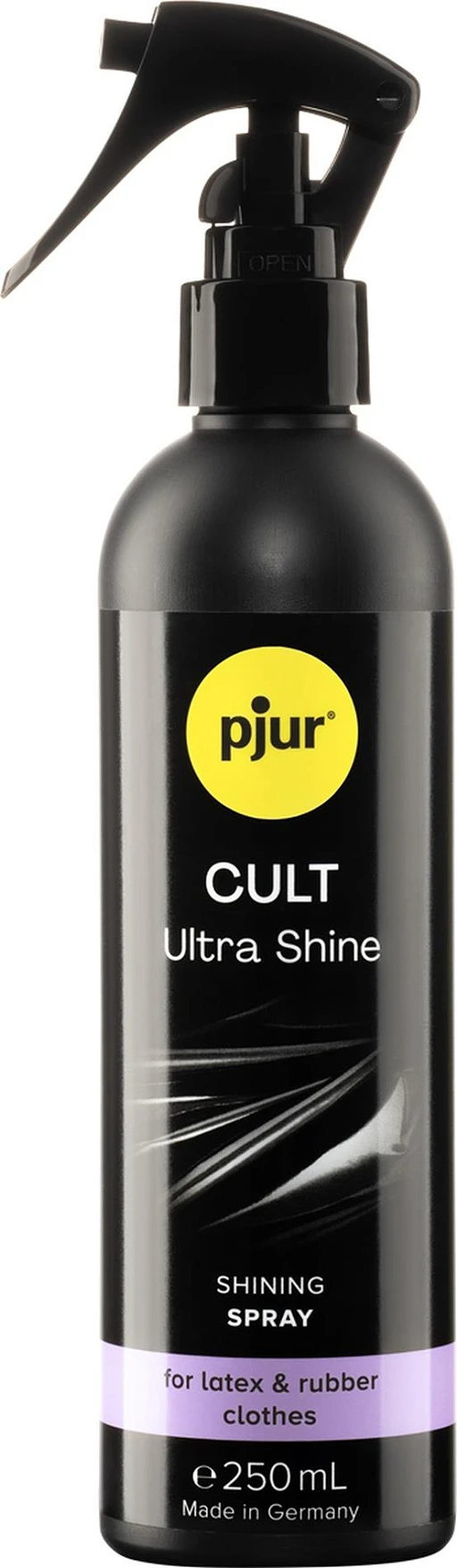 Spray nabłyszczający Pjur Cult Ultra Shine – lateks i guma, 250 ml