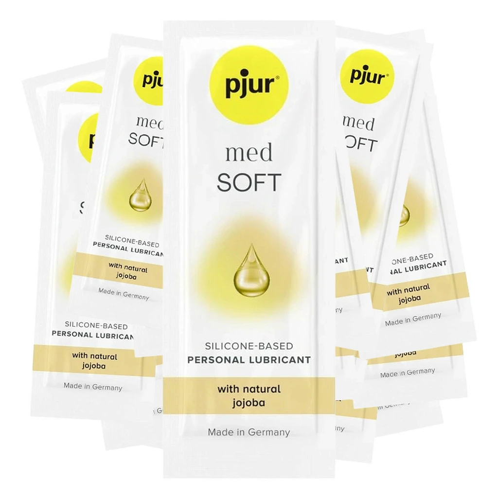 Lubrykant silikonowy Pjur med Soft – z jojobą, zestaw 50 po 1,5 ml
