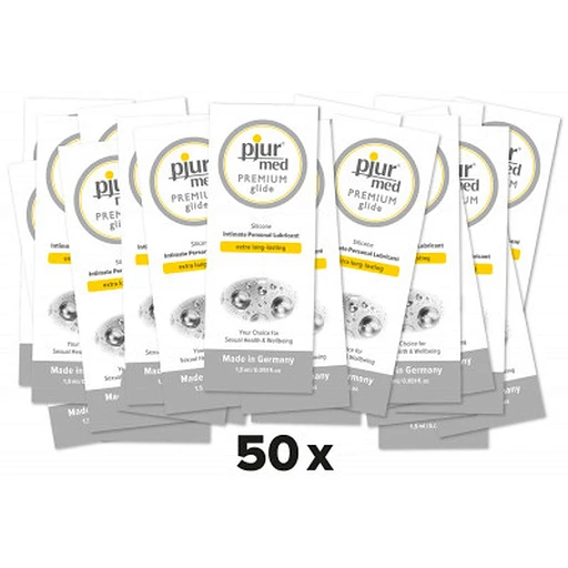 Lubrykant silikonowy Pjur med Premium – zestaw 50 po 1,5 ml