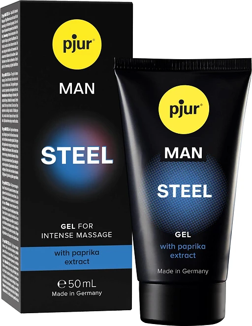 Żel do masażu Pjur MAN Steel - ekstrakt z papryki, 50 ml