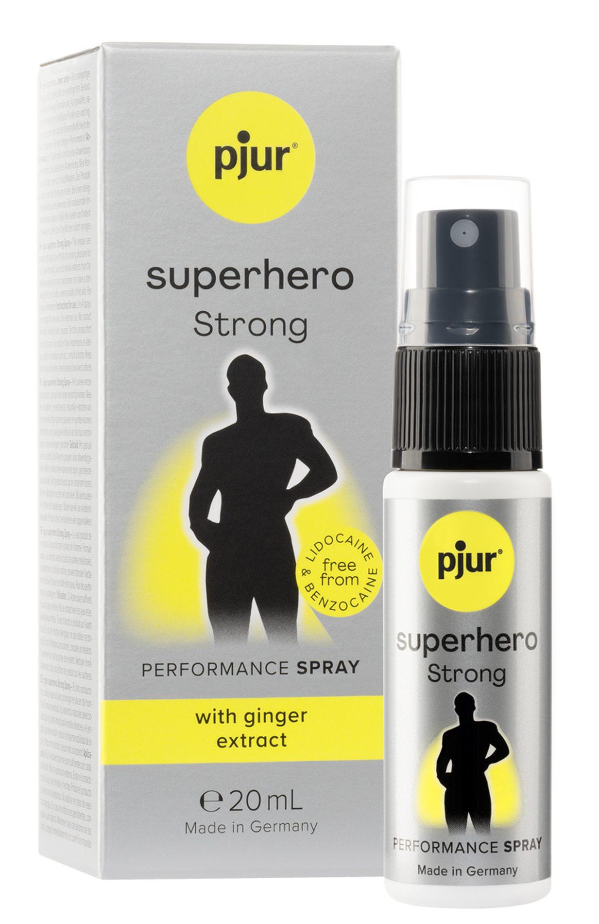 Spray dla mężczyzn Pjur Superhero Strong – ekstrakt z imbiru, 20 ml — zdjęcie 1