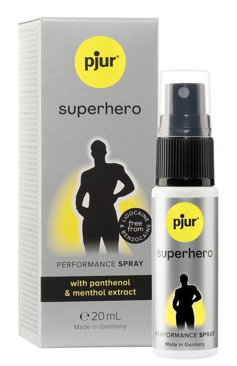 Spray intymny Pjur Superhero – pantenol i mentol, 20 ml