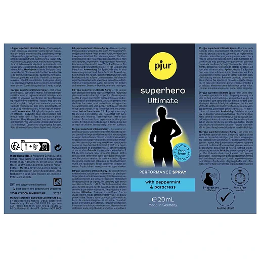 Spray opóźniający Pjur superhero Ultimate – 20 ml, bez lidokainy — zdjęcie 2