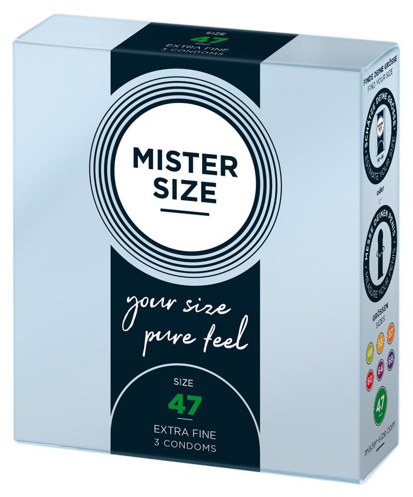 Prezerwatywy Mister Size 47 mm – cienkie 0,05 mm, 3 szt. — zdjęcie 2
