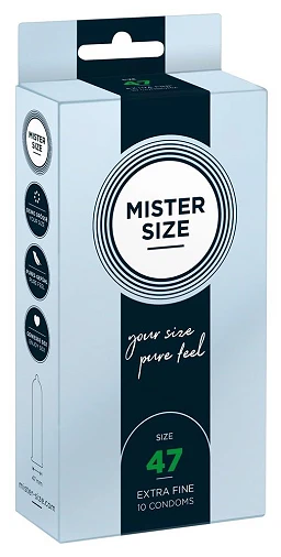 Prezerwatywy Mister Size 47 mm – cienkie 0,05 mm, 10 szt.