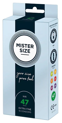 Prezerwatywy Mister Size 47 mm – cienkie 0,05 mm, 10 szt. — zdjęcie 2