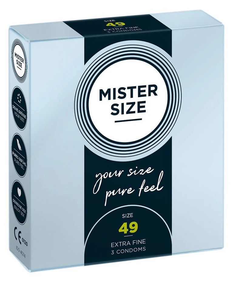 Prezerwatywy Mister Size 49 mm – cienkie 0,05 mm, 3 szt.