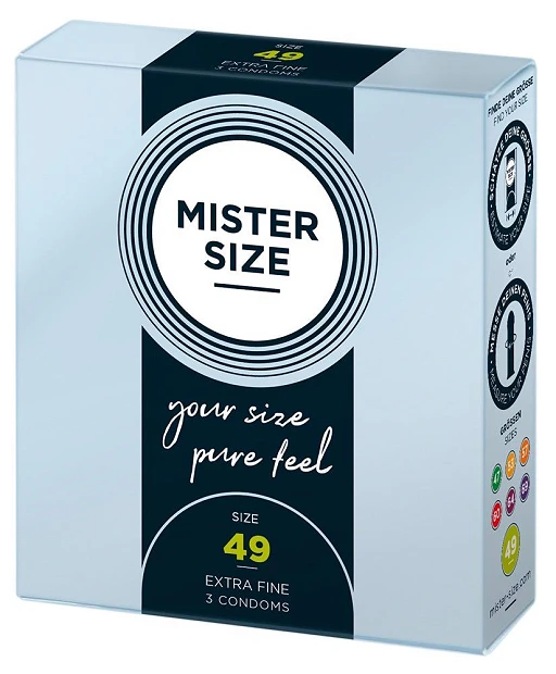Prezerwatywy Mister Size 49 mm – cienkie 0,05 mm, 3 szt. — zdjęcie 2