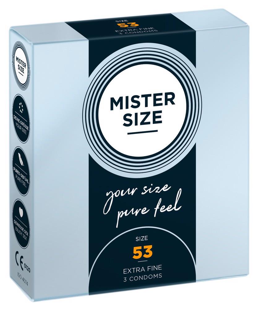 Prezerwatywy Mister Size 53 mm – cienkie 0,05 mm, 3 szt. — zdjęcie 2