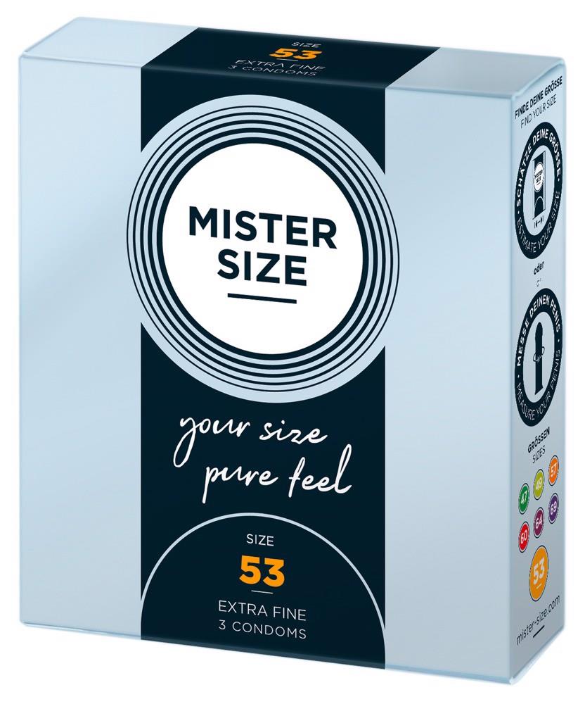 Prezerwatywy Mister Size 53 mm – cienkie 0,05 mm, 3 szt. — zdjęcie 1