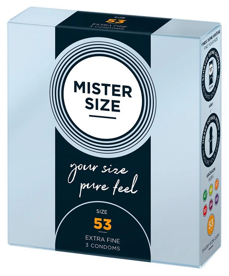 Prezerwatywy Mister Size 53 mm – cienkie 0,05 mm, 3 szt.