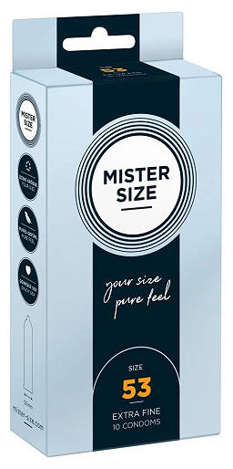 Prezerwatywy Mister Size 53 mm – cienkie 0,05 mm, 10 szt.