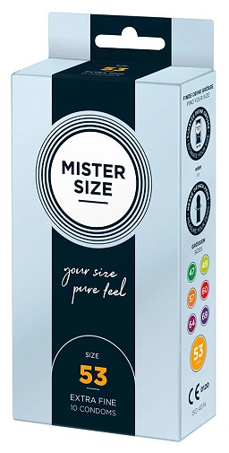 Prezerwatywy Mister Size 53 mm – cienkie 0,05 mm, 10 szt. — zdjęcie 2
