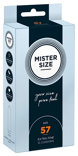 Prezerwatywy Mister Size 57 mm – cienkie 0,05 mm, 10 szt.
