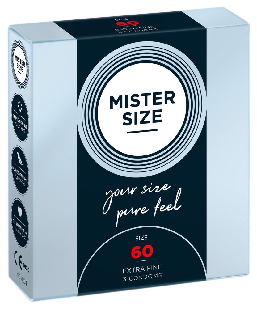 Prezerwatywy Mister Size 60 mm – cienkie 0,05 mm, 3 szt. — zdjęcie 1