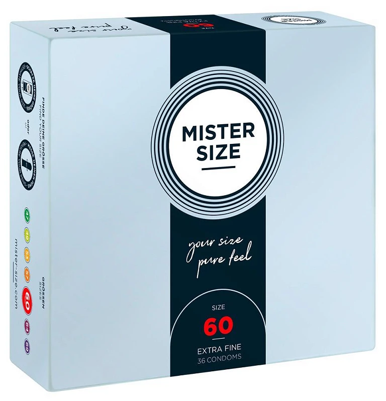 Prezerwatywy Mister Size 60 mm – cienkie 0,05 mm, 36 szt.