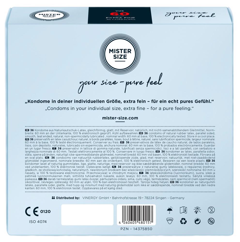 Prezerwatywy Mister Size 60 mm – cienkie 0,05 mm, 36 szt. — zdjęcie 3