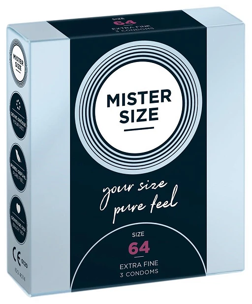 Prezerwatywy Mister Size 64 mm – cienkie 0,06 mm, 3 szt.