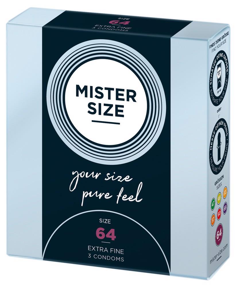 Prezerwatywy Mister Size 64 mm – cienkie 0,06 mm, 3 szt. — zdjęcie 2