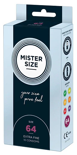 Prezerwatywy Mister Size 64 mm – cienkie 0,06 mm, 10 szt. — zdjęcie 2