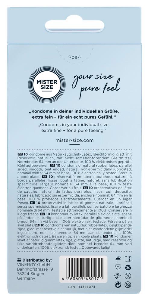 Prezerwatywy Mister Size 64 mm – cienkie 0,06 mm, 10 szt. — zdjęcie 3