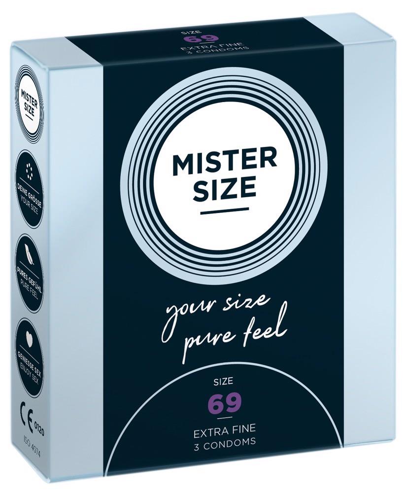Prezerwatywy Mister Size 69 mm – cienkie 0,06 mm, 3 szt. — zdjęcie 2