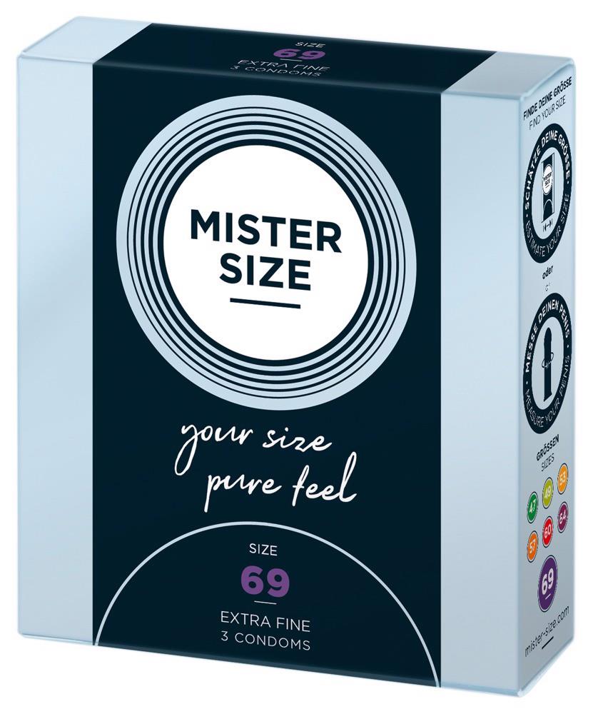 Prezerwatywy Mister Size 69 mm – cienkie 0,06 mm, 3 szt. — zdjęcie 1