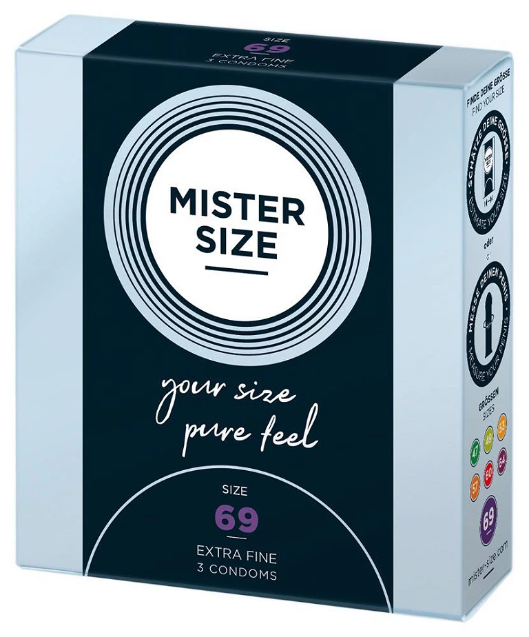 Prezerwatywy Mister Size 69 mm – cienkie 0,06 mm, 3 szt.