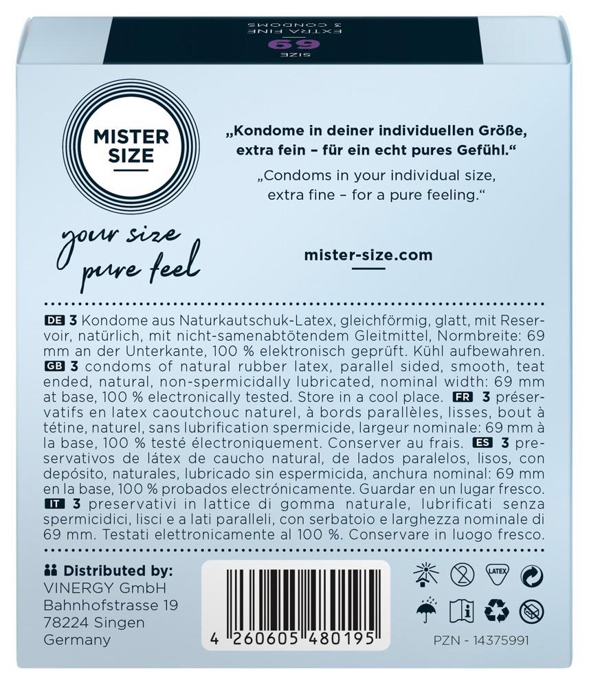 Prezerwatywy Mister Size 69 mm – cienkie 0,06 mm, 3 szt. — zdjęcie 3