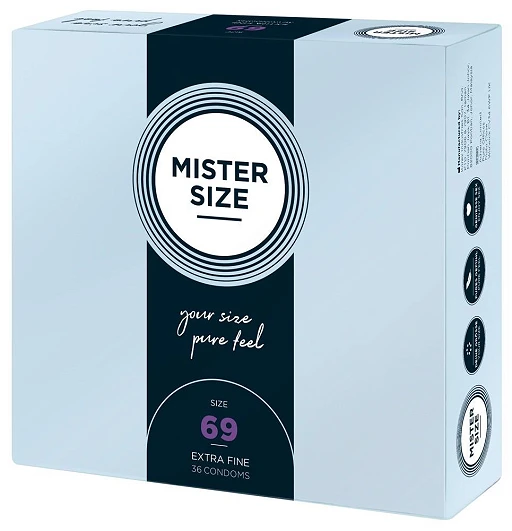 Prezerwatywy Mister Size 69 mm – cienkie 0,06 mm, 36 szt. — zdjęcie 2