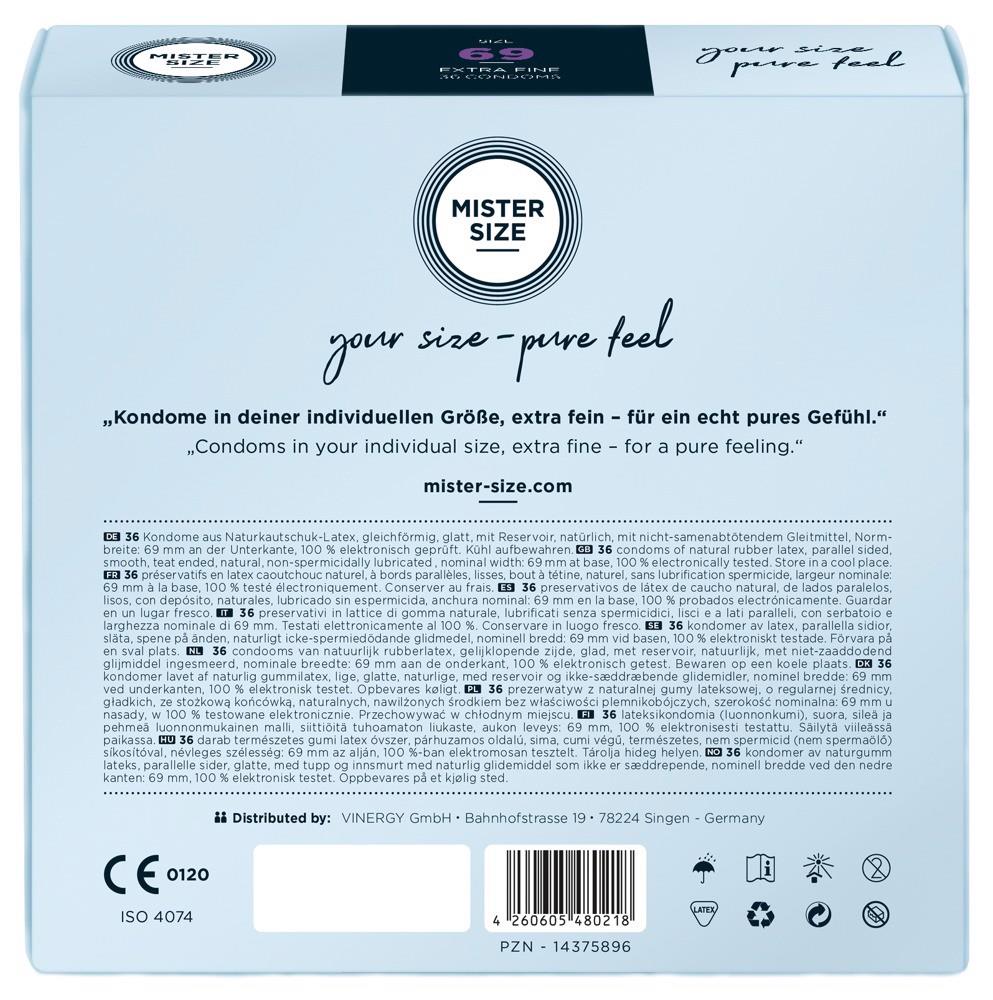 Prezerwatywy Mister Size 69 mm – cienkie 0,06 mm, 36 szt. — zdjęcie 3