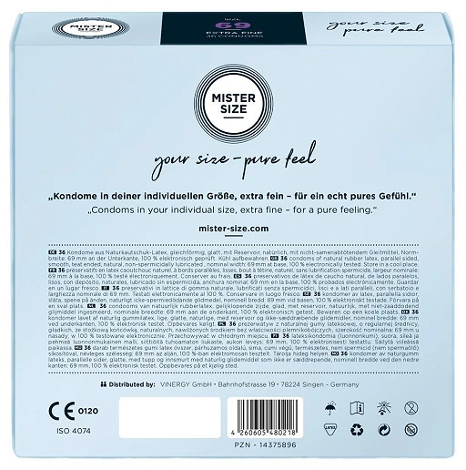 Prezerwatywy Mister Size 69 mm – cienkie 0,06 mm, 36 szt. — zdjęcie 3