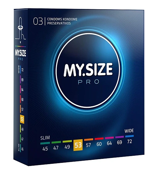 Prezerwatywy My.Size Pro 53 mm - 3 sztuki