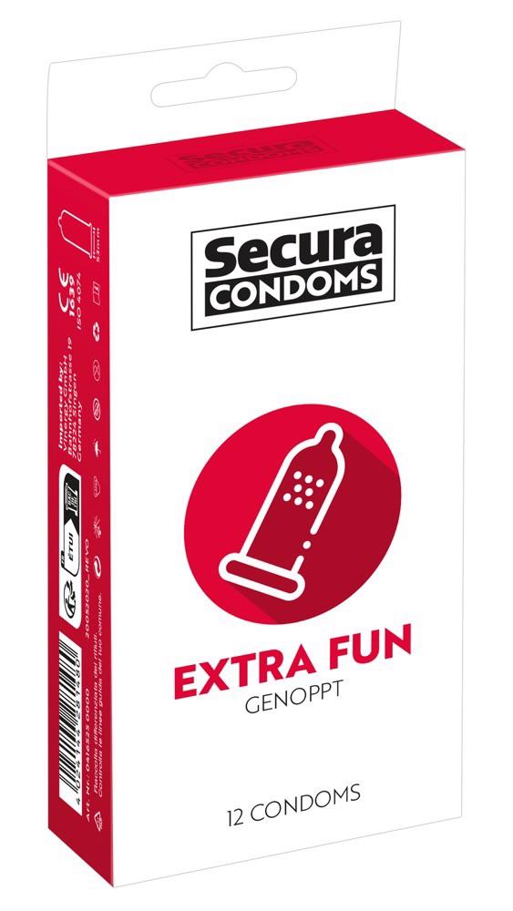 Prezerwatywy Extra Fun - prążkowane, ze zbiorniczkiem, 12 szt. — zdjęcie 2