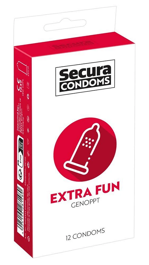 Prezerwatywy Extra Fun - prążkowane, ze zbiorniczkiem, 12 szt. — zdjęcie 2
