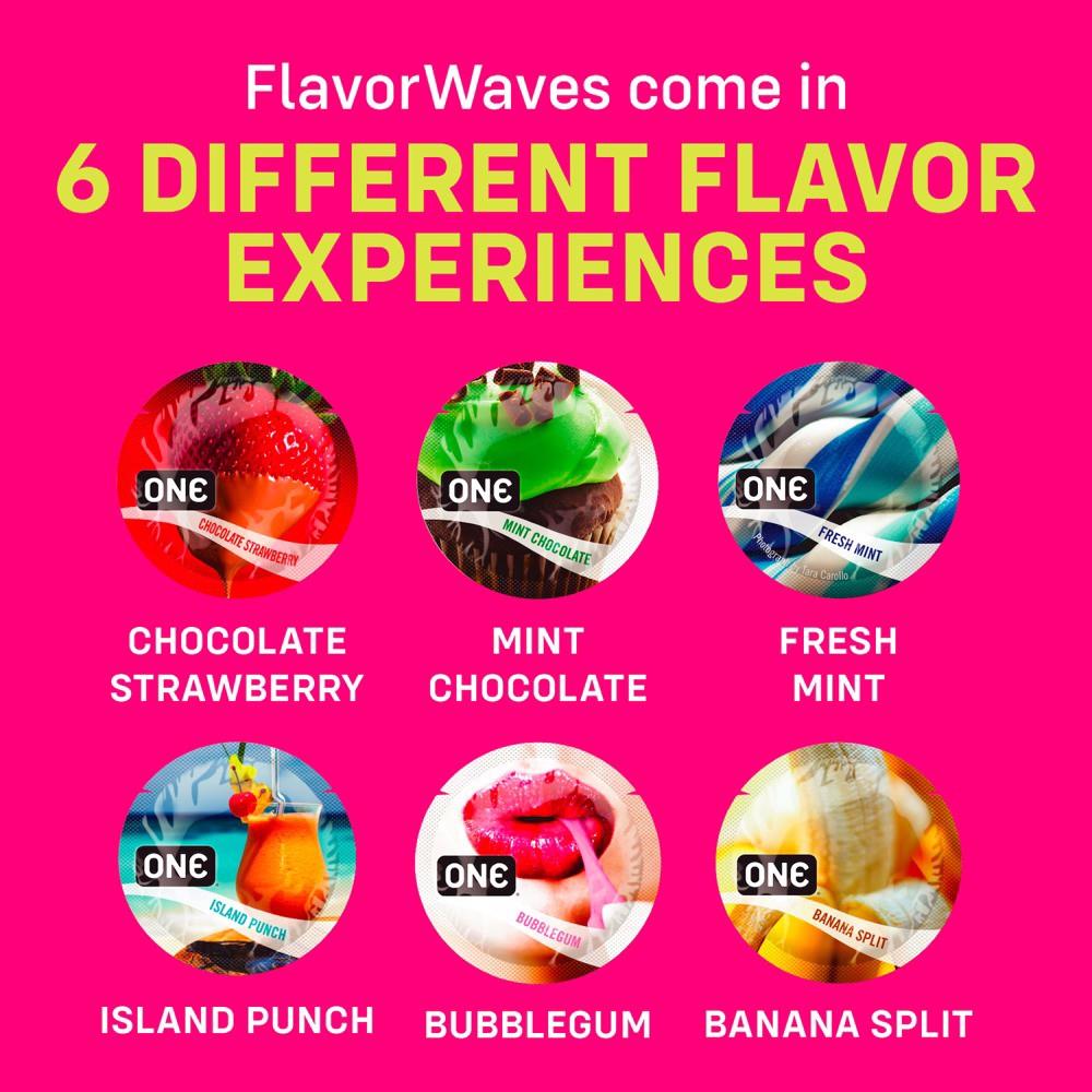 Prezerwatywy ONE Flavor Waves x12 – smakowe, 53 mm — zdjęcie 2