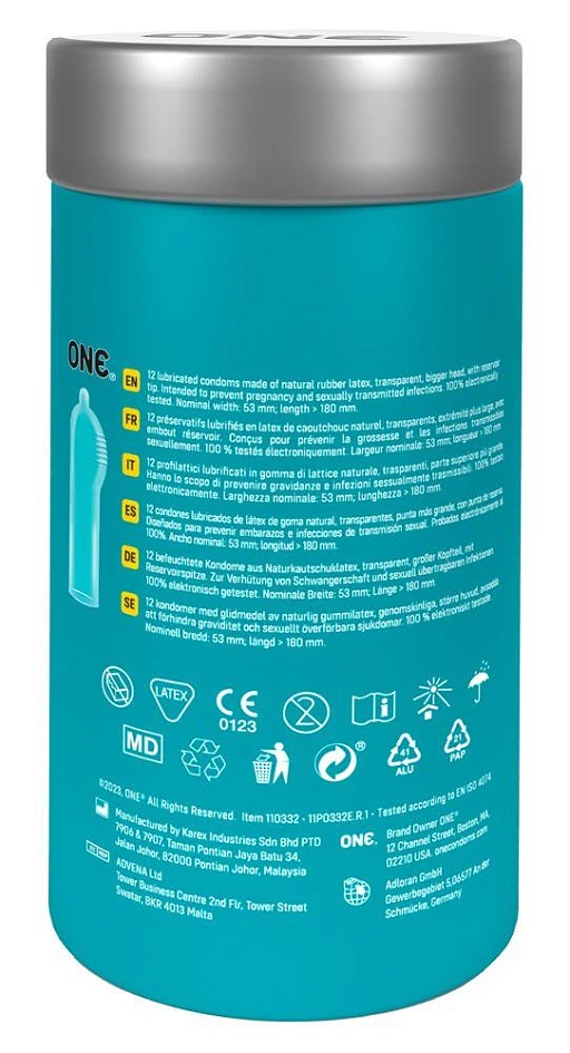 Prezerwatywy ONE Pleasure Plus – wewnętrzne rowki, 12 szt. — zdjęcie 8