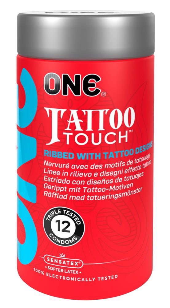 Prezerwatywy ONE Tattoo Touch – prążkowane, 12 szt. — zdjęcie 7