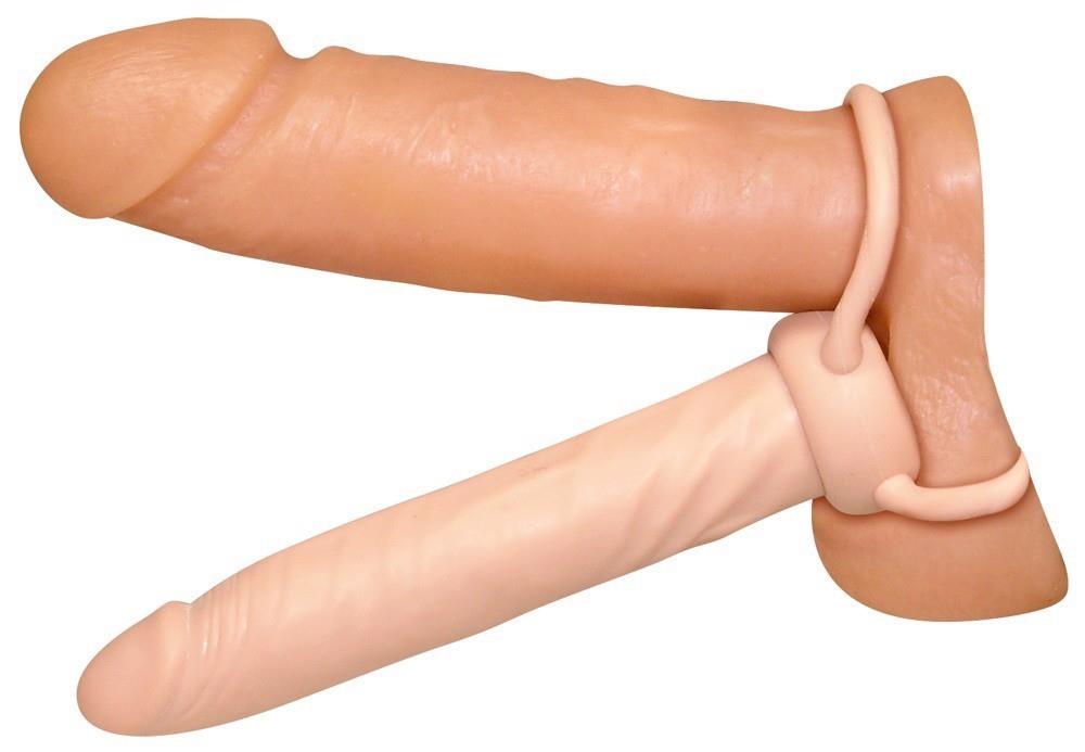 Dildo strap-on 16 cm - pętla na penisa i pierścień na jądra — zdjęcie 2