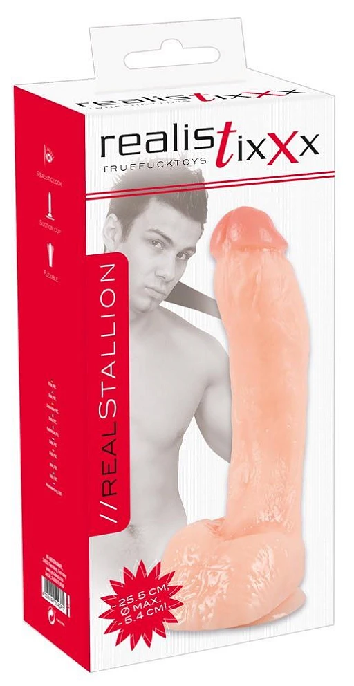 Dildo Real Stallion – 27,5 cm, przyssawka, realistyczne detale