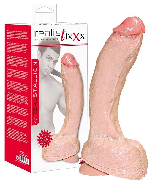 Dildo Real Stallion – 27,5 cm, przyssawka, realistyczne detale — zdjęcie 8