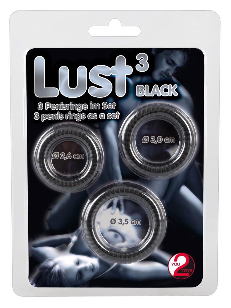 Pierścień erekcyjny Lust 3 - silikon, rozciągliwy — zdjęcie 1