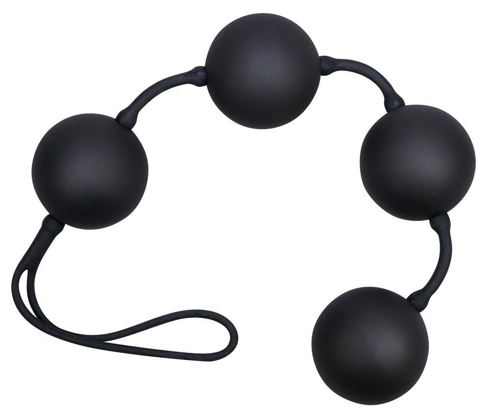 Kulki gejszy Velvet Black Balls - zestaw 4 szt. gładkie — zdjęcie 1