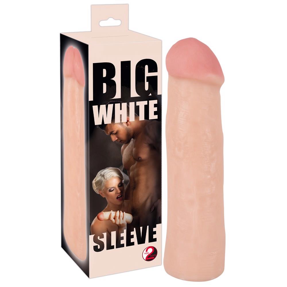 Nakładka na penisa – cielista, TPE, 22 cm długości — zdjęcie 6