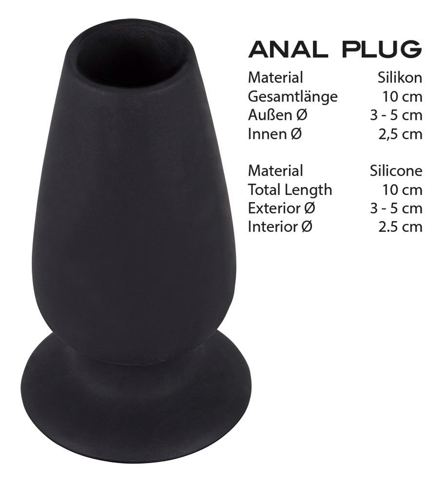 Korek analny Lust Tunnel M – pusty w środku, silikon, 10 cm — zdjęcie 5