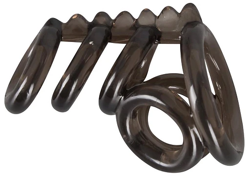 Pierścień erekcyjny Bad Kitty Cock Ring 3 – sześć obręczy, TPE