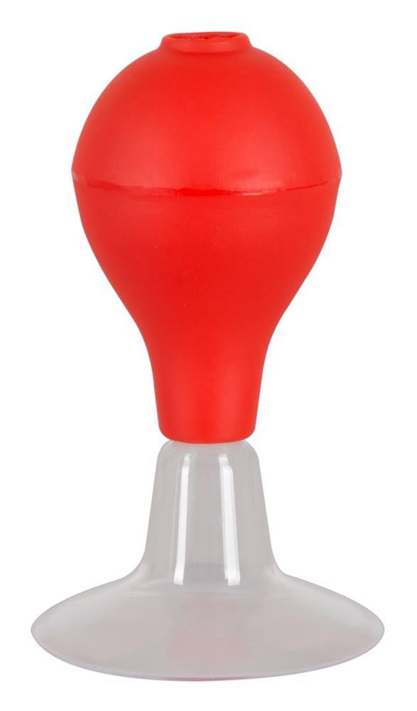 Pompka na sutki - przyssawka 5,5 cm, czerwono-przezroczysta — zdjęcie 1