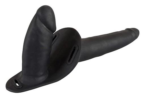 Strap-on podwójny – dwa silikonowe dilda, 15 i 8,5 cm — zdjęcie 6