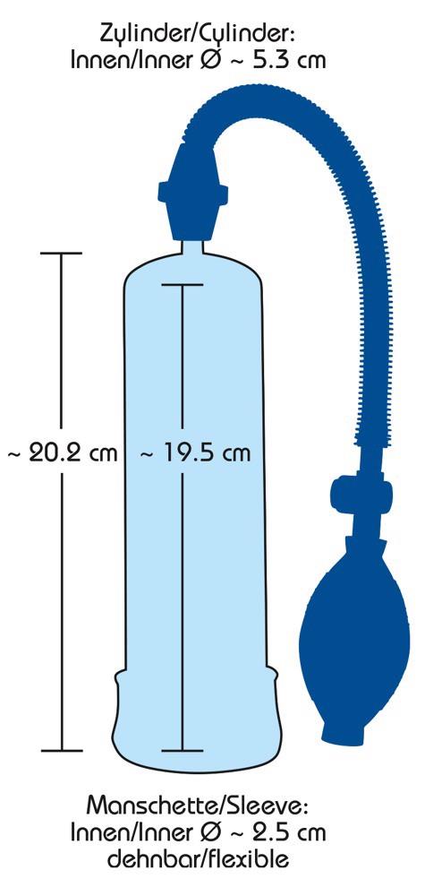 Pompka próżniowa Blue - przezroczysty cylinder — zdjęcie 4